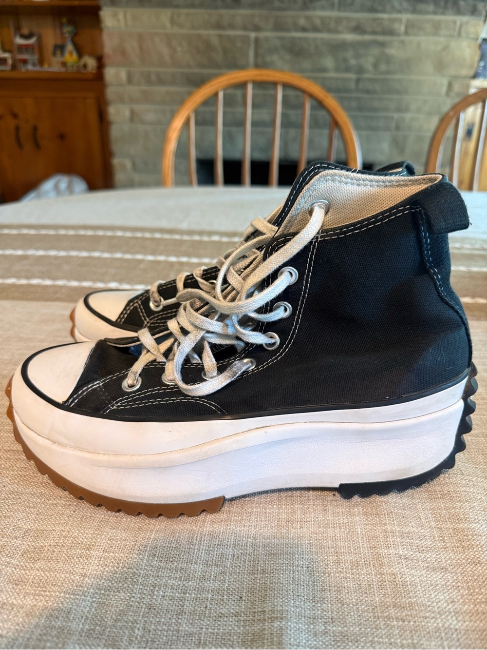 Converse Women’s Black High-Top Platform Chuck Taylor Sneakers - Picture 3 of 4
